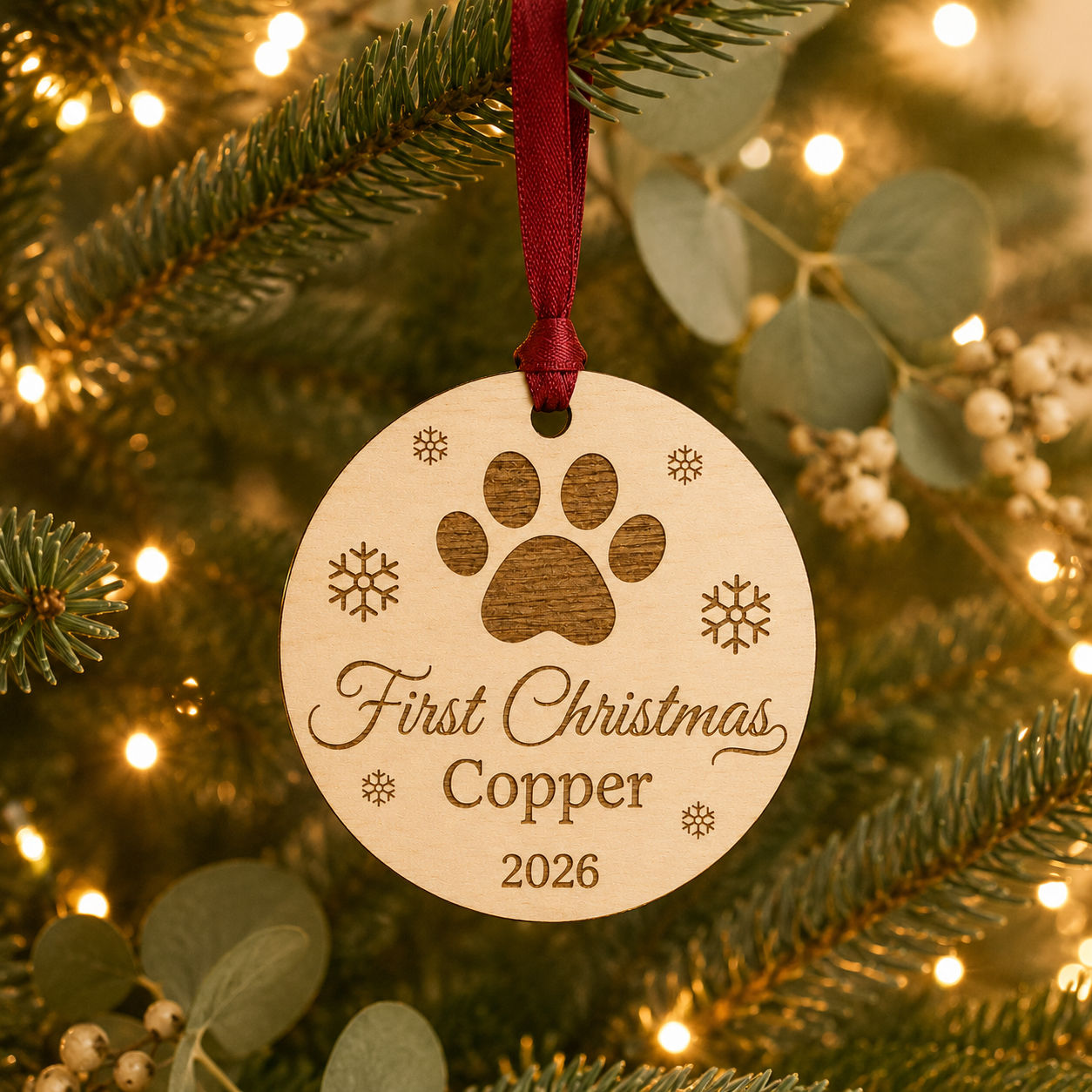 Personalised Pet First Christmas Bauble