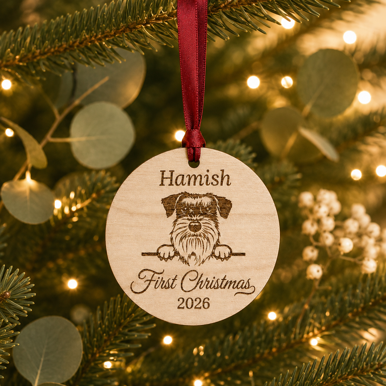 Personalised Pet First Christmas Bauble
