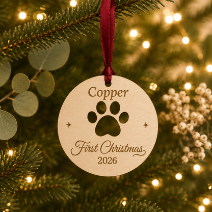 Personalised Pet First Christmas Bauble