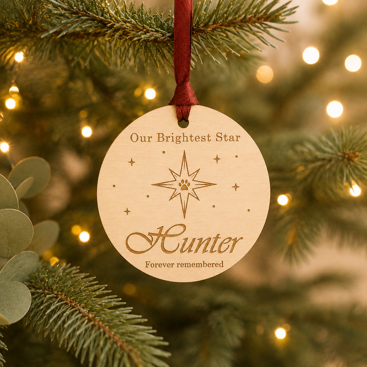 Personalised Pet Memorial Christmas Bauble