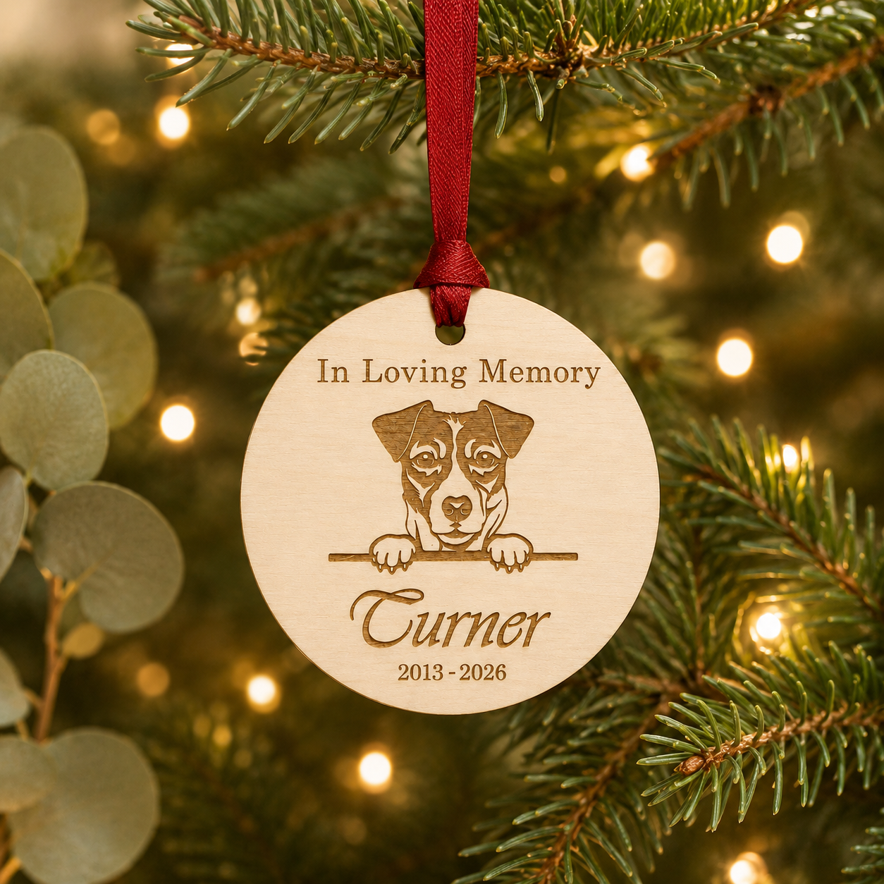 Personalised Pet Memorial Christmas Bauble