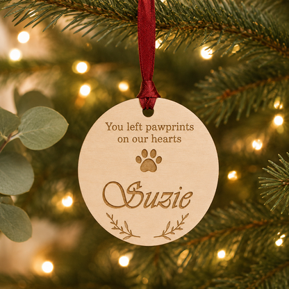 Personalised Pet Memorial Christmas Bauble