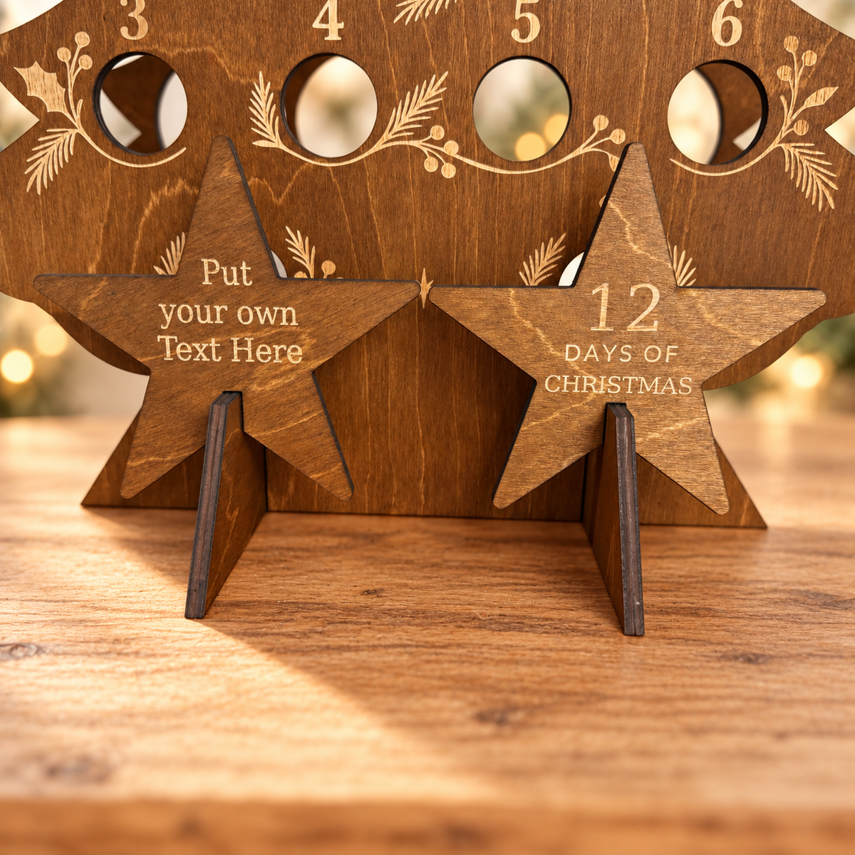 12 Days of Christmas Wooden Bottle Tree Advent Calendar