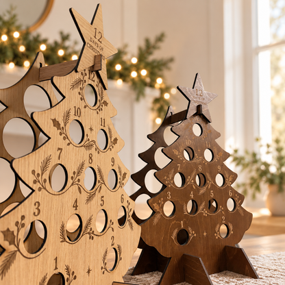 12 Days of Christmas Wooden Bottle Tree Advent Calendar