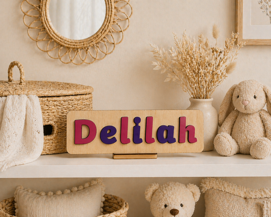 Personalised Wooden Name Puzzle with Name Only