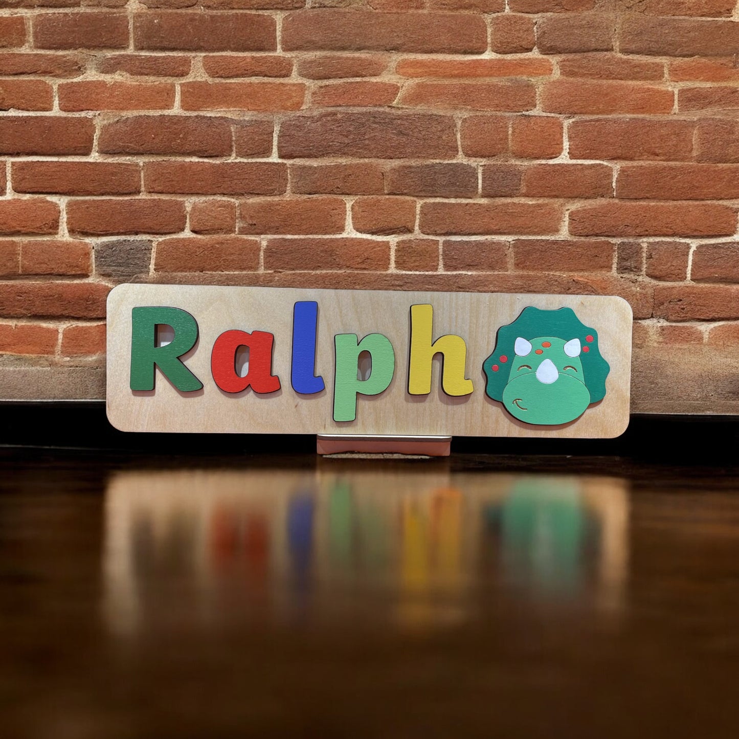 Personalised Name Puzzle with a Dinosaur