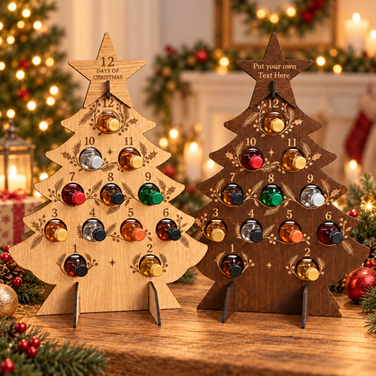 12 Days of Christmas Wooden Bottle Tree Advent Calendar