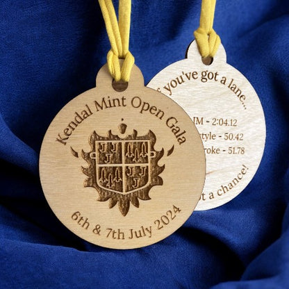 Personalised Wooden Medals - 80mm