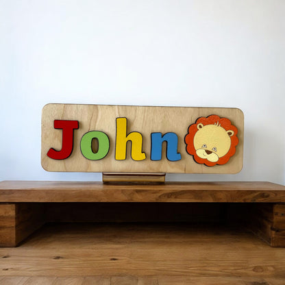 Personalised Name Puzzle with a Lion