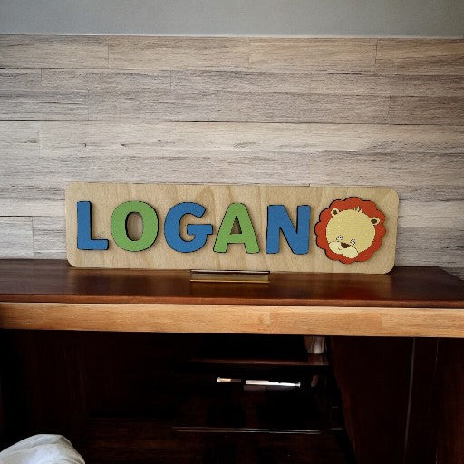 Personalised Name Puzzle with a Lion