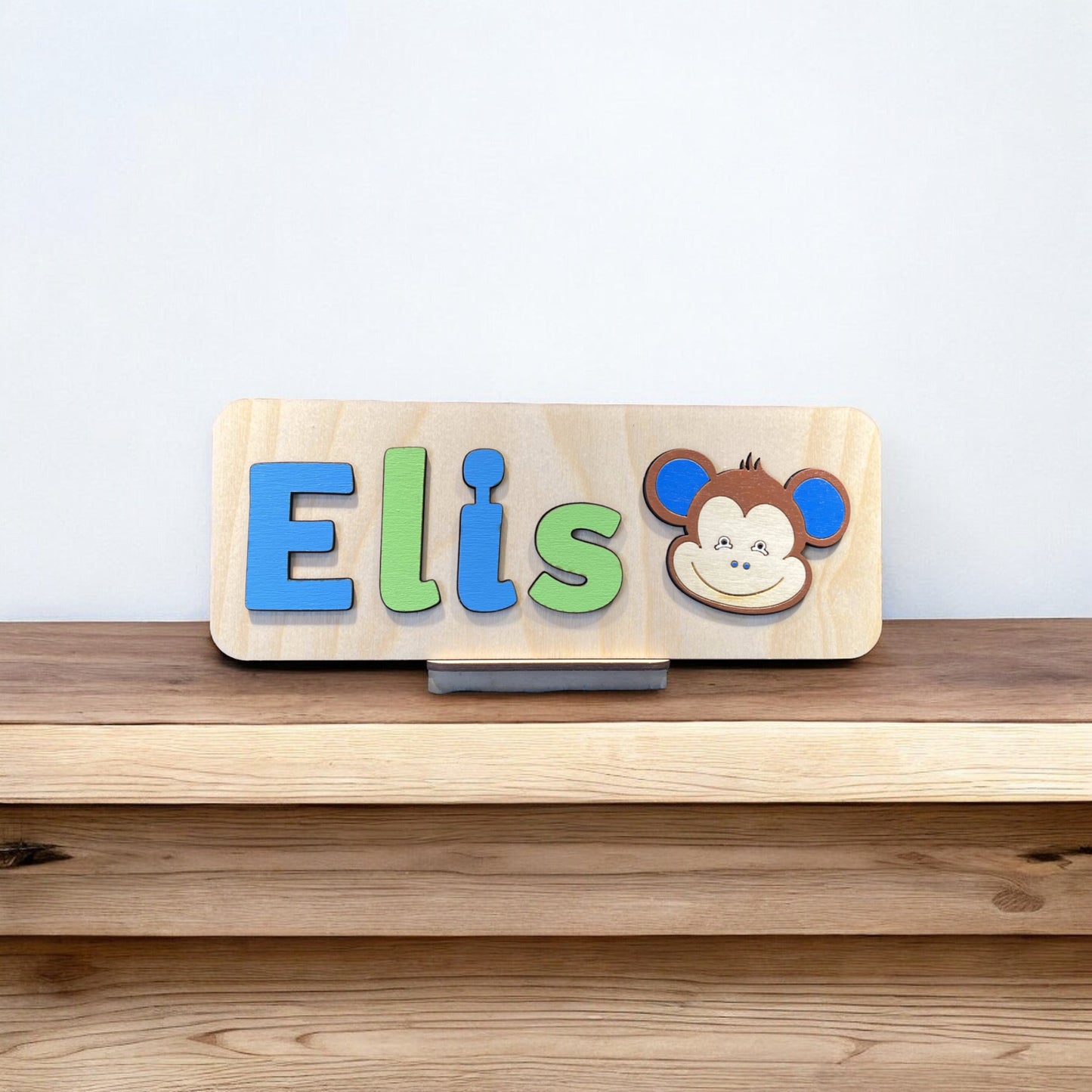 Personalised Name Puzzle with a Monkey