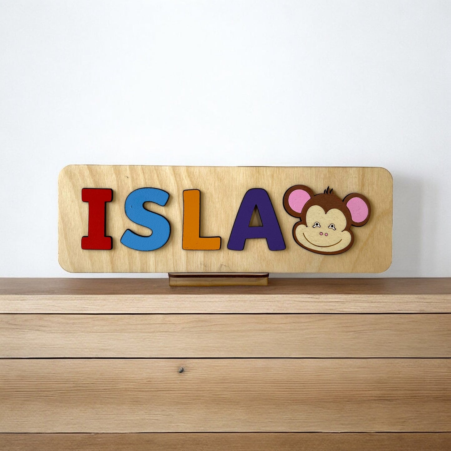 Personalised Name Puzzle with a Monkey