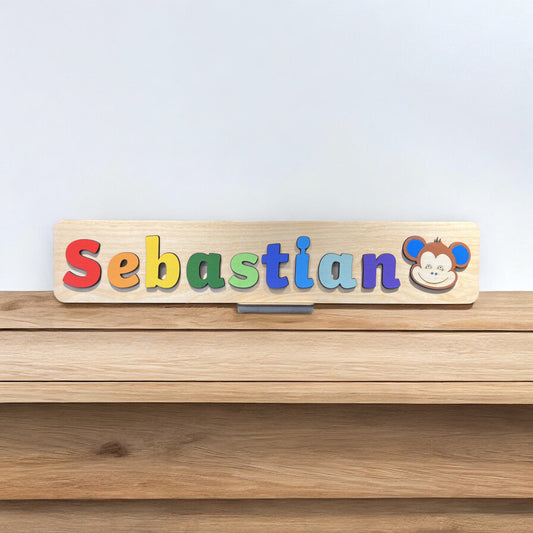 Personalised Name Puzzle with a Monkey