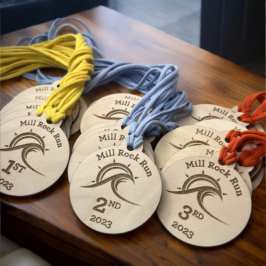 Personalised Wooden Medals - 70mm